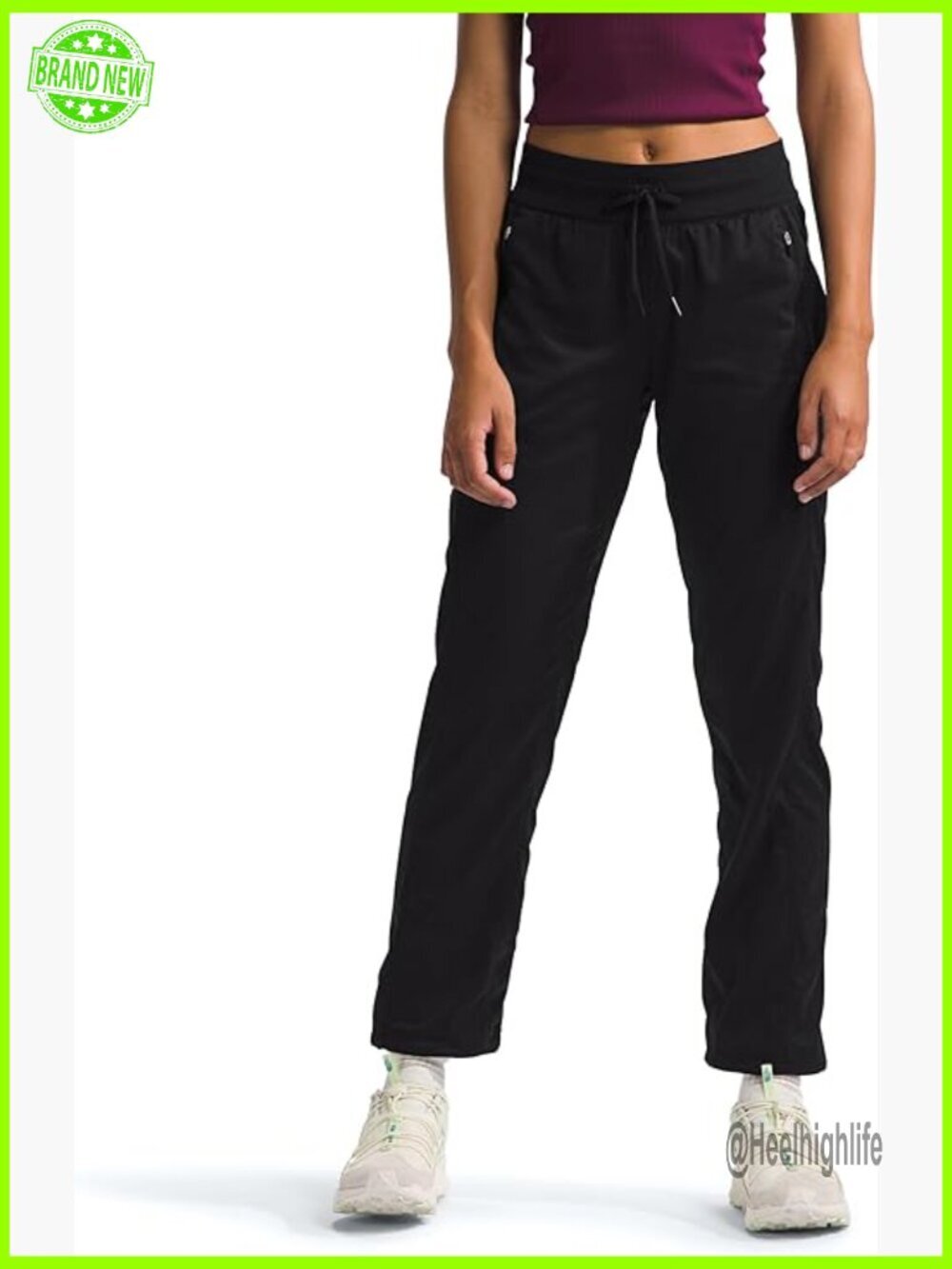 Moisture Wicking Athletic Pants Water Repellent UPF 40+ Regular Fit